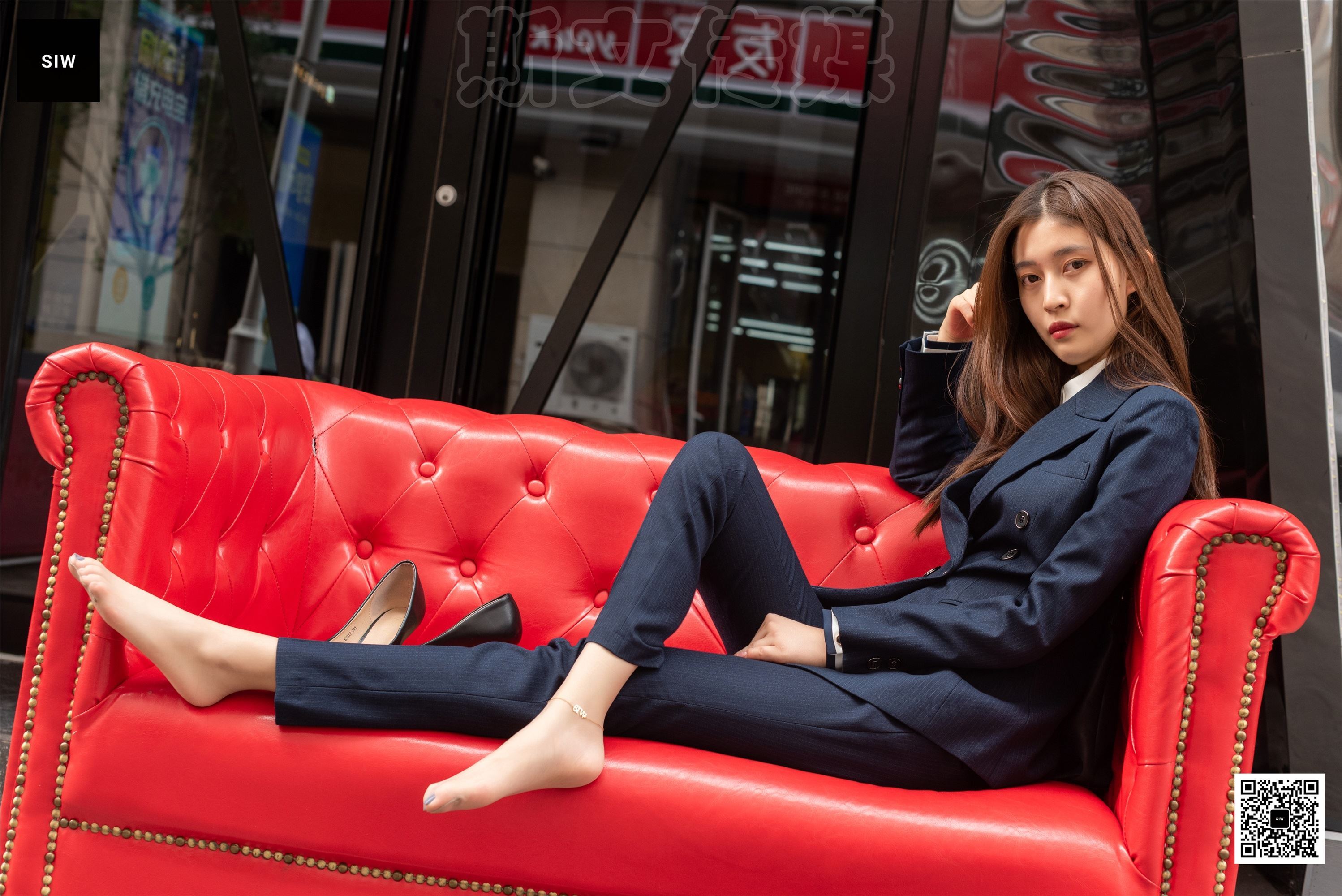 SIW斯文传媒 055 时尚气质OL职业双排扣西装制服 - 甄珍